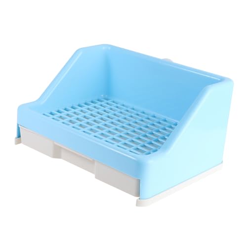 BELLIFFY 1stk Kaninchen Schublade Töpfchentraining Für Kaninchen Zuverlässige Kaninchentoilette Kaninchen Töpfchen Haustier Hase Kaninchenkotschale Katze Meerschweinchen Bett Blue Plastik von BELLIFFY