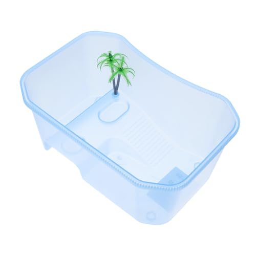 BELLIFFY 1stk Mini-schildkrötenbecken Plattform Zum Sonnenbaden Für Schildkröten Schildkrötenterrarium Mini-schildkröten-Fall Panzerset Für Schildkröten Fall Für Schildkröten Blue Plastik von BELLIFFY