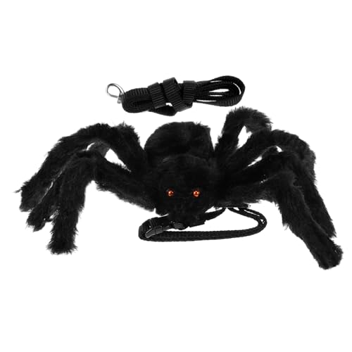 BELLIFFY 1stk Spinnenleine Hündchenspielzeug Welpen-Outfits Halloween-hundeseil Party-hundekleidung Halloween-haustierkleidung Thanksgiving-hundehalsbänder Kauspielzeug Hundegeschirr Black von BELLIFFY