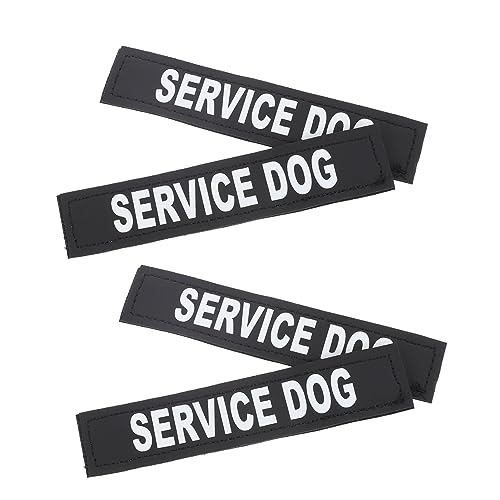 BELLIFFY 2 Paar Geschirr Mit Reflektierende Aufkleber Für Hunde Hundehalsband Patch Kleine Hundemarke Aufkleber Für Haustierkleidung Patches Für Hundewesten Pu Black von BELLIFFY