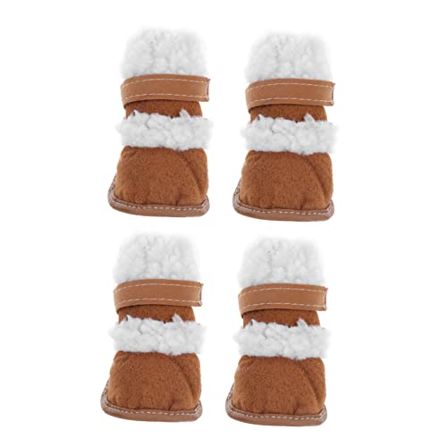 BELLIFFY 2 Paar Haustier Schneestiefel Haustier Schneeschuhe Chihuahua Stiefel Haustier Winterstiefel Haustierschuhe Haustier Rutschschuhe Hundestiefel Pfotenschutz Kurze von BELLIFFY