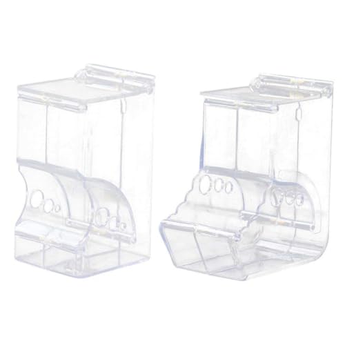 BELLIFFY 2 STK Futterautomat Für Hamster Kleine Tier Wasserflasche Automatische Futterspender Für Haustiere Lebensmittelhalter Futterhäuschen Für Eichhörnchen Essen Transparent Acryl von BELLIFFY