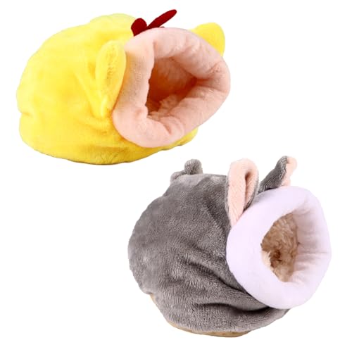 BELLIFFY 2 STK Hamsternest Haustierbetten für kleine Hunde Kleintiere warmes Betthaus kuschelhöhle pet Bed petbett Bettwäsche Haustiere warmes Haustierbett Höhlenbetten für Meerschweinchen von BELLIFFY