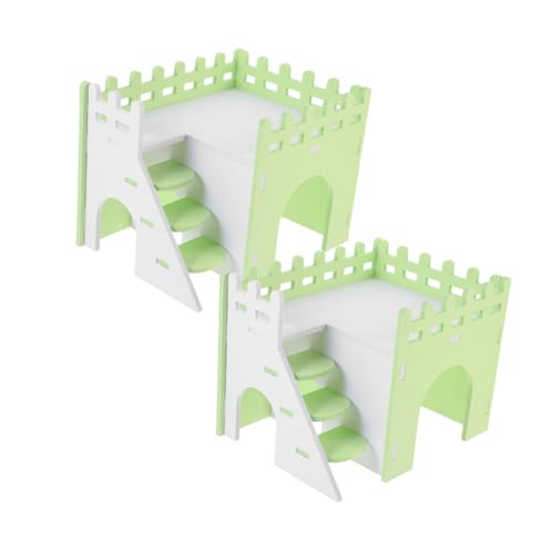 BELLIFFY 2 Sets Hamster Shelter Ramp PVC Hideout Hütte für Meerschweinchen Ratte Kaninchen Entzückende für Verstecken Schlaf Entspannen von BELLIFFY