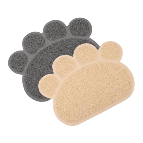 BELLIFFY 2 Stück Katzenstreu-Matte Katzenfuttermatte Für Katzentoilette Wohnaccessoire Aus PVC-Material BELLIFFY 2 Stück Katzenstreu-Matte Katzenfuttermatte Für Katzentoilette Wohnaccessoire Aus PVC-Material von BELLIFFY