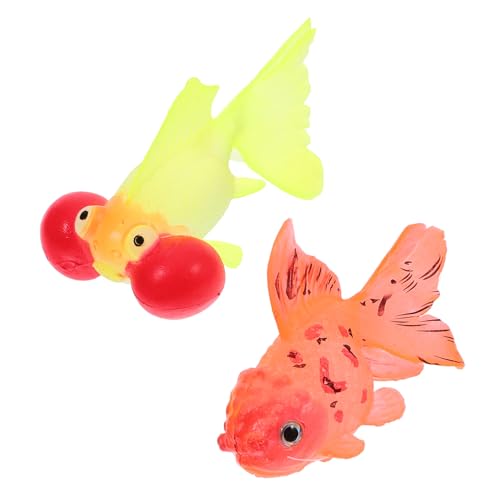 BELLIFFY 2 Stück Leuchtende Simulierte Lebensechte Fische Ornamente Aquarium Dekoration Fische Schwimmende Koi Aquarien Schwimmende Goldfische Künstliche Goldfische Leuchtende von BELLIFFY