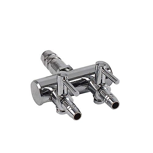 BELLIFFY 2 Wege 8 Auf 4MM Edelstahl Aquarium Luftpumpen Flussregelungsverteiler Verstellbarer Distributor Silberner Luftverteilungsadapter Für Aquarien von BELLIFFY