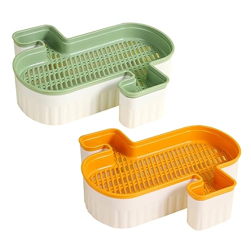 BELLIFFY 2St Pflanzkasten für Katzengras Pflanztopf für Katzenkindergarten Erdloser Behälter für Katzengras cat Grass Planter katzengras Set katzenminze Pflanzentopf für Katzen ohne Erde von BELLIFFY