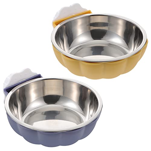 BELLIFFY 2St hängender Hundenapf Hundefutter züchten Wasserspender für Kaninchen pet Feeder pet Supplies hundesofa Kätzchennapf für den Haushalt rostfreier Haustiernapf Rostfreier Stahl von BELLIFFY