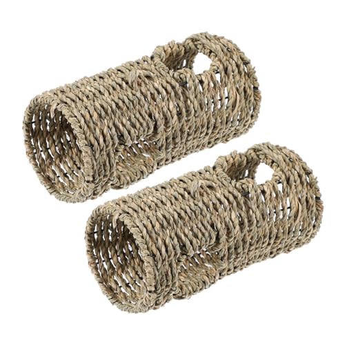 BELLIFFY 2er Set Hamster Tunnel Käfig Zubehör Für Kleine Tiere Aus Naturmaterialien Ideal Zum Verstecken Und Perfekt Für Hamster äuse Und Andere Kleintiere von BELLIFFY