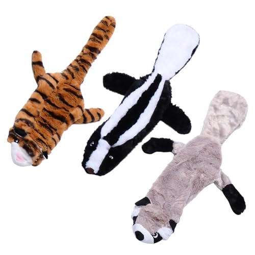 BELLIFFY 3St Plüsch Backenzahn Spielzeug Kauspielzeug für Welpen Hundespielzeug kleine Hunde Hund Zahnen Plüschtier Plush Toy Spielzeuge Plüsch-Kauspielzeug Haustier quietschendes Spielzeug von BELLIFFY