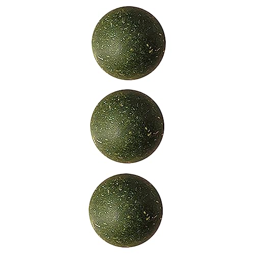 BELLIFFY 3St Snackball für Katzen Katze Katzenminze Ball Komprimierter Katzenminzenball Katze leckt Katzen zahnpflege katzenzahnpflege Verdauungsförderer für Katzen Katzenbissball Green von BELLIFFY