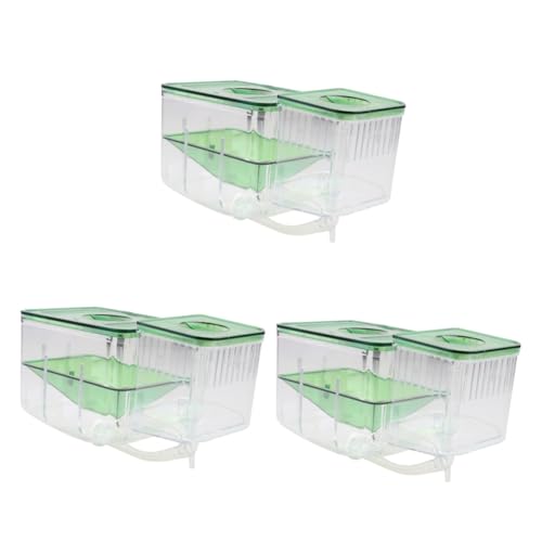 BELLIFFY 3er-Box Zuchtbecken Für Aquarien Aquarienzucht Fischzuchtbecken Betta Fisch Aquarienfischbecken Lebender Fisch Zuchtbecken Für Goldfische Aquariengewöhnung Doppeltes Aufzuchtbecken von BELLIFFY