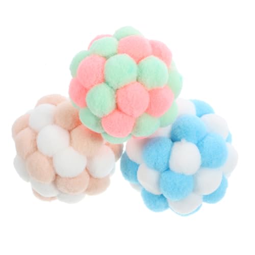 BELLIFFY Katzenball Mit Geräusch Interaktives Katzenspielzeug Ball Katzen Spielbälle Mit Glöckchen Fuzzy Interaktive Katzenbälle Für Kätzchen Für Haustiere Ideal Für Indoor Aktivitäten von BELLIFFY