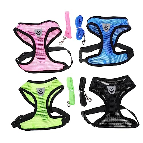 BELLIFFY Haustierbedarf 4 Sets Hundeleine Atmungsaktives Mesh-hundewesten-kit Hund Hundeleine Zum Ziehen Seil-Set BELLIFFY Haustierbedarf 4 Sets Hundeleine Atmungsaktives Mesh-hundewesten-kit Hund Hundeleine Zum Ziehen Seil-Set von BELLIFFY