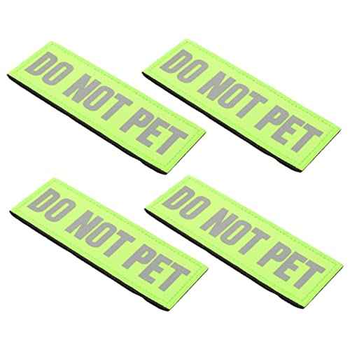 BELLIFFY 4 Stück Dienst Hunde Hundedekorationen Diensthundepatch Hund augenklappe Etiketten Reflective Weste Flecken für Hund reflektierende Patches für Diensthunde Nylon Green von BELLIFFY