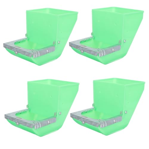 BELLIFFY 4 Stück Futterbox für Kaninchen Kaninchenfutter Tierfutterbehälter automatisierte futterspender für kleintiere Futterautomat für Kleintiere Lebensmittelhalter Hasenfutternapf Green von BELLIFFY