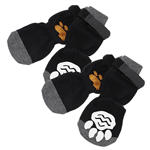 BELLIFFY 4 Stück Haustier Hund Socken Atmungsaktive Socken Für Haustiere Hundefußabdeckungen Tragbare Hundesocken Hund Warme Socken Anti-socken Für Haustiere Waschbare Hundesocken Baumwolle von BELLIFFY