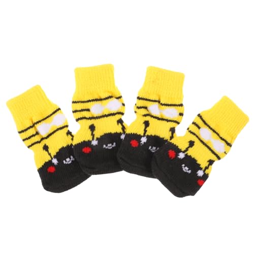 BELLIFFY 4 Stück Haustier Socken Pfote Krallen Socken Für Hund Hundesocke Austauschbare Haustiersocken Tragbare Socken Für Haustiere Welpenbedarf Abriebfeste Baumwollsocken Baumwolle von BELLIFFY