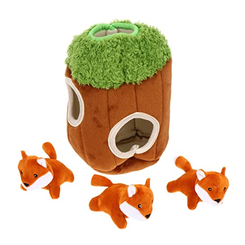 BELLIFFY 4 Stück Haustier Spielzeug großes Hundespielzeug Schnüffelmatte für Welpen Interactive Dog Toys interaktives Spielzeug Hund sucht Plüschtier Hunde quietschendes Plüschtier Orange von BELLIFFY