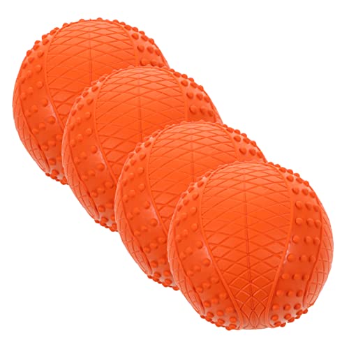 BELLIFFY 4 Stück Hundeball aus Gummi Ball für Hund Leckerli-Ball für Haustiere Hundespielzeug Hundebälle klein Dog chew Toy hundekauspielzeuge Dogs Toys Gummibälle Hunde-Aktivitätsspielzeug von BELLIFFY