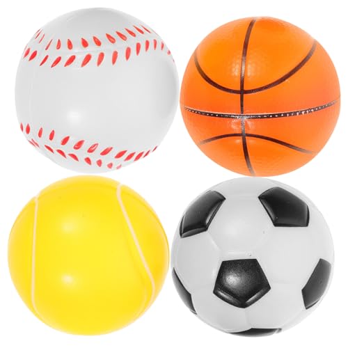 BELLIFFY 4er Set Bälle Für Hunde Robuste Interaktive Spielbälle Für Das Training Und Den Spaß Ihres Haustiers Ideal Für Drinnen Und Draußen Verschiedene Designs Basketball von BELLIFFY