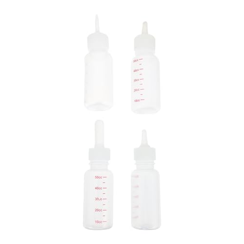 BELLIFFY 4 Stück PET-Flasche pet Flaschen pet Supplies hundepflegeprodukte Milchnippel für Kleintiere Haustierflasche Flaschen zum Füttern von Katzen Futterautomaten für Haustiere Kieselgel von BELLIFFY