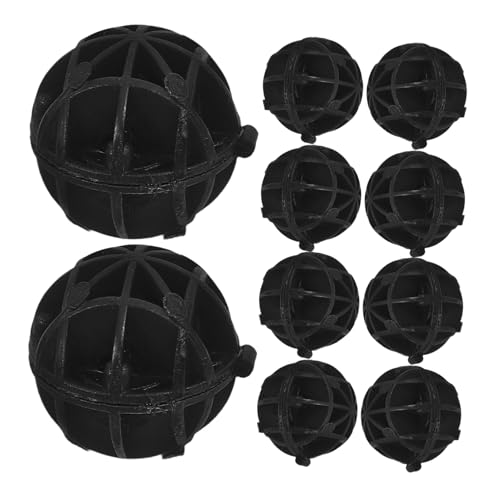 BELLIFFY 40st Biokokken PVC-aquarienfilter Runder Aquarienfilter Kompakter Aquariumfilter Filterball Mit Watte Runde Kugeln Filtern Kleiner Filterball Tragbare Filterbälle Abs Black von BELLIFFY