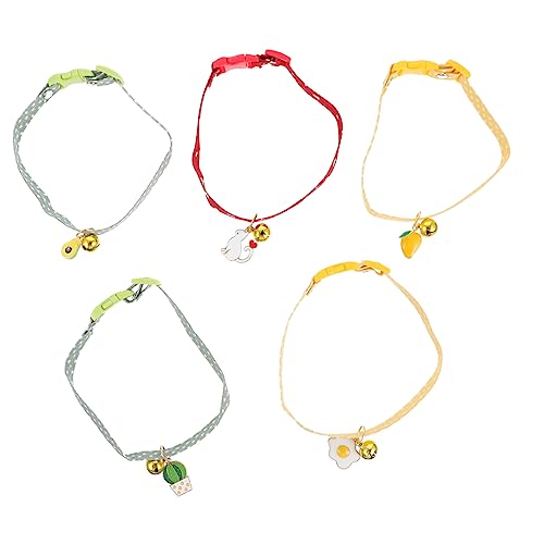 BELLIFFY 5st Haustierhalsband Winziger Kragen Welpen Halsband Für Haustier Halsband-Halskette Gelbe Fliege Einstellbar Grüne Fliege Welpenhalsband Baumwolle Polyester von BELLIFFY