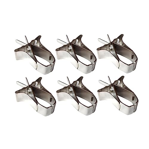 BELLIFFY 6St Fruchtclip Käfig Vogel-Gemüse-Clips Vogelversorgung tiernahrung gemüseklammern Multifunktionale Lebensmittelclips für Lebensmittelhalter Rostfreier Stahl Silver von BELLIFFY