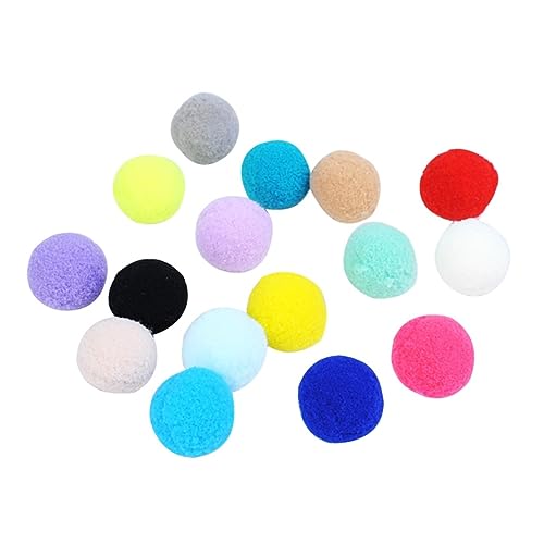 BELLIFFY 70 Stück Katzenballspielzeug Bunte Pompons Für Katzen DIY Handgemachte Flauschige Bälle Ideal Für Kindergarten Requisiten Und Spielerlebnis Für Katzen von BELLIFFY