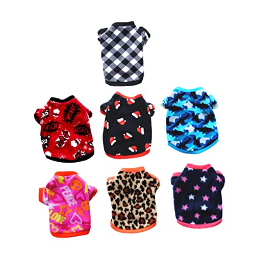 BELLIFFY 7St Haustier Warmer Pullover Hund warmes Kostüm weihnachtlicher hundepyjama warme hundekostüme Outdoor-Hundekleidung hundemantel Dog Raincoat Haustierkleidung Welpenkleidung Vlies von BELLIFFY