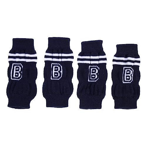 BELLIFFY 8 STK Cartoon-socken Hund Wintersocken Für Welpen Beinwärmer Für Katzen Anti-rutsch-Socke Für Haustiere Wintersocken Für Haustiere Beinärmel Für Haustiere Beinschutz Blue Elasthan von BELLIFFY