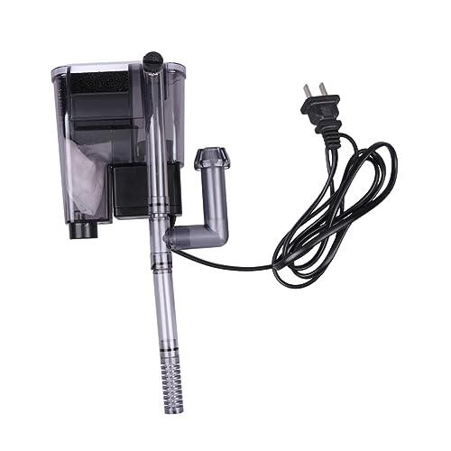 BELLIFFY Aquarium Aufhängungsfilter Mit Sauerstoffpumpe Wandmontage Leistungsstarker Wasserfallfilter Für Aquarien Submersible Filtration XP 03 von BELLIFFY