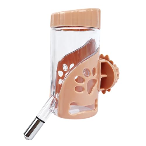 BELLIFFY Automatischer Wasserspender für Haustiere tragbare Wassernapfflasche für Hunde Düse aus Edelstahl leicht zu reinigen 350 ml Rosa von BELLIFFY