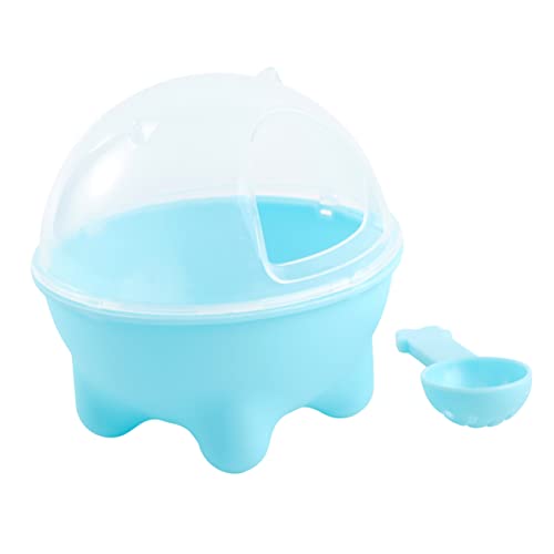 BELLIFFY Badewanne für Haustiere Hündchenspielzeug Hamster Badehaus Hamsterstaubbad geruchshemmer für hamsterstreu Hamster sandbad Hamster Pflege Haustier Badezimmer Hamsterbad Blue von BELLIFFY