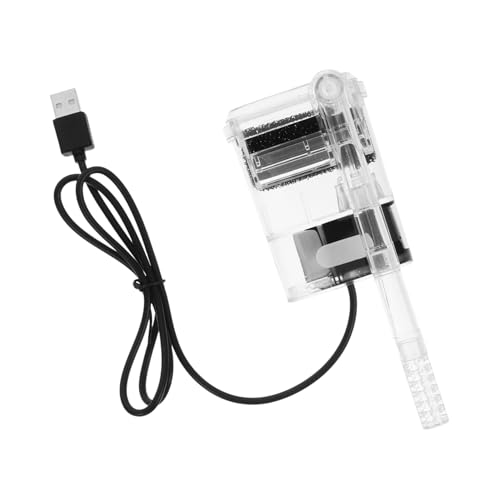 BELLIFFY Box Aquariumfilter Wasserfall Aquariumfilter Aquariumpumpe Mit Filter Wandmontierte USB Filtrationsausrüstung Filter Für Aquarien Transparente Abs von BELLIFFY