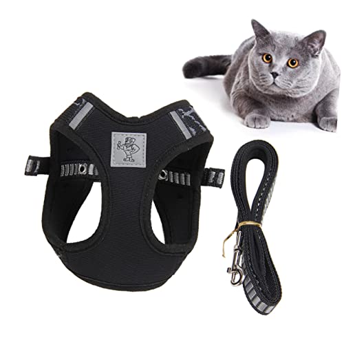 BELLIFFY Brustgurt für Haustiere Haustierzubehör Brustgurt für Katzen Sicherheitsweste für Haustiere Haustier Kostüme pet Supplies katzenhalsband Haustier Geschirr Katzengeschirr Black von BELLIFFY