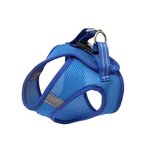 BELLIFFY Brustgurt für Haustiere pet Supplies cat Leash cat Harnesses Vest-Typ Haustiergeschirr - Brustgurt für Warnweste Katzengeschirr Haustier Geschirr Blue von BELLIFFY