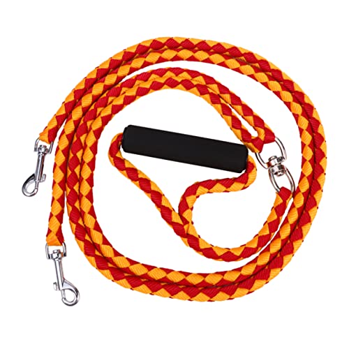 BELLIFFY Doppelt Geflochtene Hundeleine Mit Gewebtem Halsband 1 Stück Für Große Und Mittelgroße Hunde Robustes Handgeflechtseil Ideal Für Outdoor Aktivitäten Rot + von BELLIFFY