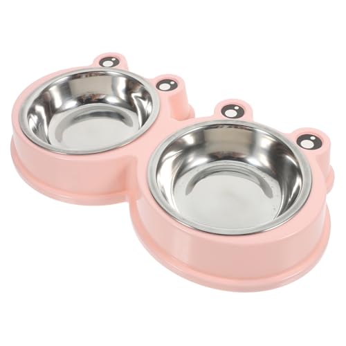 BELLIFFY Edelstahl Futternäpfe Aus Edelstahl Futternapf Für Welpen Niedliche Katzennäpfe Rosa Abs Wassernapf Für Katzen von BELLIFFY