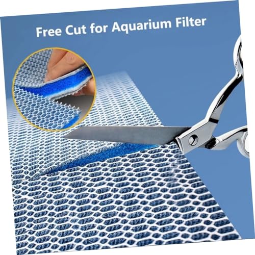 BELLIFFY Filterwatte für Aquarien Aquarium waschbare Fish Bowl Aquarien Zubehör aquaterrarium Filterkissen für Aquarien Schwammfilter für Aquarien Filterschwamm für Aquarien Polyester Weiß von BELLIFFY