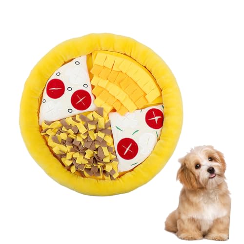 BELLIFFY Futterautomat Für Haustiere Hündchenfutter Hundetraining Futtermatte Schnüffelmatte Für Hunde Hundetrainingsmatte Haustier Schnüffelt Langsam Essender Hundenapf Petg Yellow von BELLIFFY