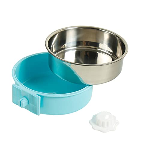 BELLIFFY Futternapf für Haustiere edelstahlschüsseln edelstahlnapf dogbowl Schüsseln für Haustierkäfige Hundehütte praktischer Welpennapf Katzennapf aus Edelstahl Rostfreier Stahl Blue von BELLIFFY