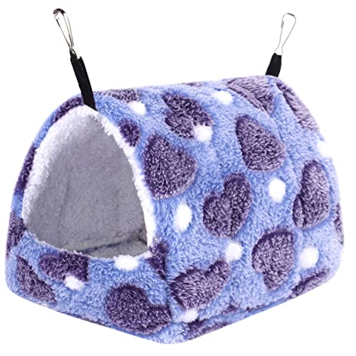 BELLIFFY Hängematte Für Hamster Aufhängen Von Warmer Haustierbettwäsche Warmer Schlafsack Warmes Hängendes Haustierbett Hamsterzubehör Für Käfige Hamsterhausbett Tierkäfig Flanell Baumwolle von BELLIFFY