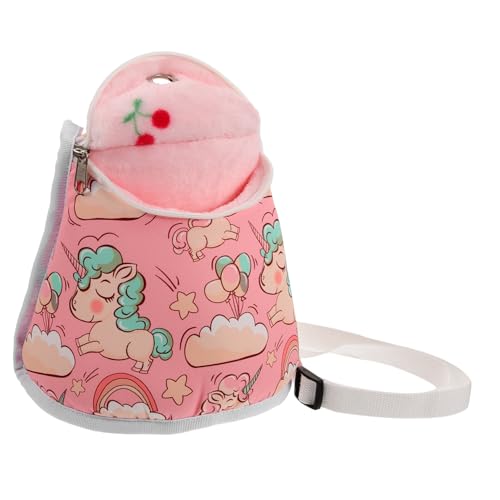 BELLIFFY Hamster Aus Tasche Reisezubehör Outdoor-hamstertasche Atmungsaktiver Rattenkäfig Reisetasche Für Haustiere Kleine Tragetasche Für Haustiere Tragetasche Für Kleintiere Flanell Rosa von BELLIFFY