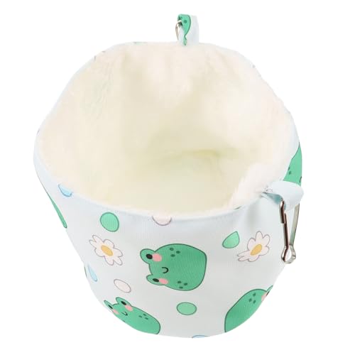 BELLIFFY Hamster Baumwollnest Chinchilla-Bett Rattenbett Meerschweinchen Nest Hamster Schlafplatz Tierbett für Hamster Käfig Hamster Hängematte Hamster hängt warmes Bett Stoff Light Green von BELLIFFY