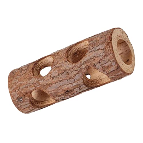 BELLIFFY Futtertunnel Aus Holz 20 cm Versteck Für Kleintiere Meerschweinchen-Tunnel Sicherer Holztunnel Spielzeug von BELLIFFY