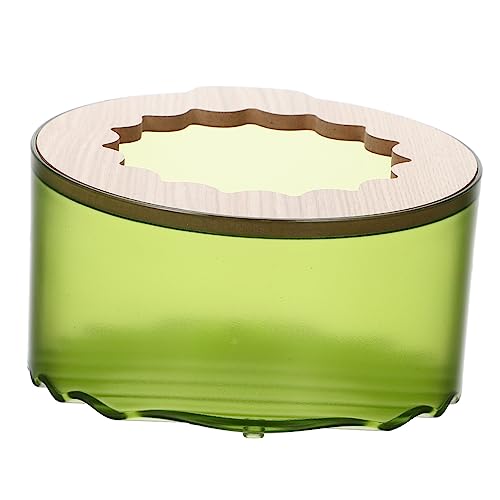 BELLIFFY Hamster Toilette Hamster klo Hamster sandbad Hamster-Sandbad Hamster cage Haustier badewanne Kleintier badehaus Hamsterbadewanne aus Kunststoff Sandbad für Hamster hölzern Green von BELLIFFY