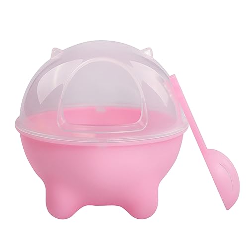 BELLIFFY Hamsterbadewanne Hamsterkäfig Einstreu für Hamster Hamsterhaus Chinchilla-Badezimmer Rattenbad hamsterspielzeug Hamster Spielzeug Badewanne für Hamster Badewanne für Haustiere Rosa von BELLIFFY